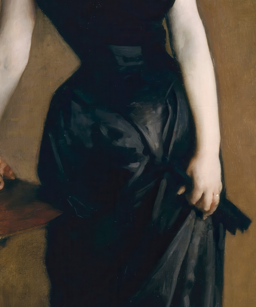Cinched waist and black satin in Portrait of Madame X